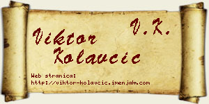 Viktor Kolavčić vizit kartica